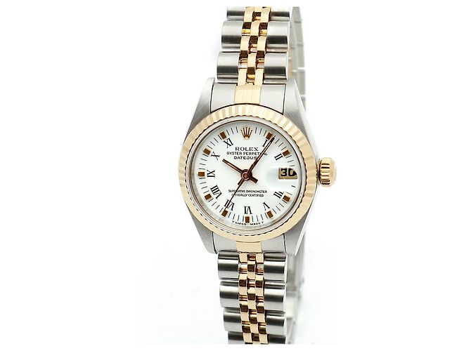 Rolex Datejust mit Weißem Römischen Goldpunkt - Ansicht 9