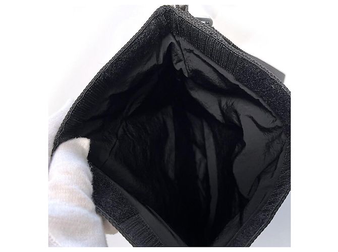 Bottega Veneta Pochette Clutch in Nylon Jacquard con Tracolla Nero - vista 6