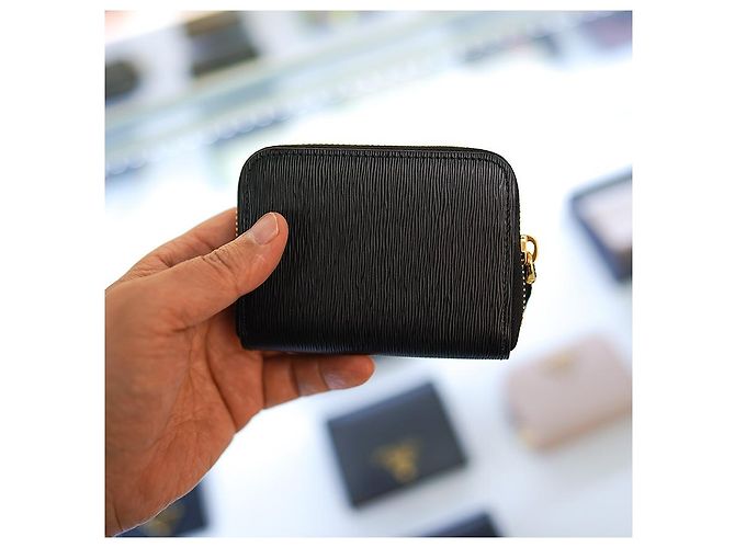 Prada Cartera de Mujer de Cuero Negro - vista 9