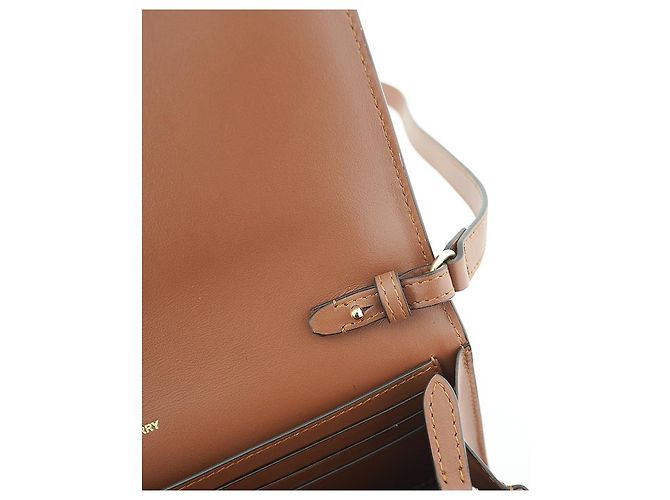 Burberry Borsa a tracolla a righe in pelle per donne Marrone - vista 15