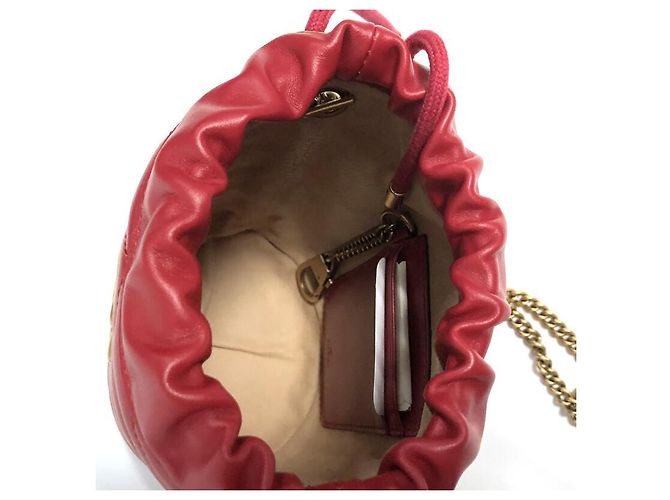 Gucci Mini borsa a secchiello Marmont GG rossa Rosso - vista 10