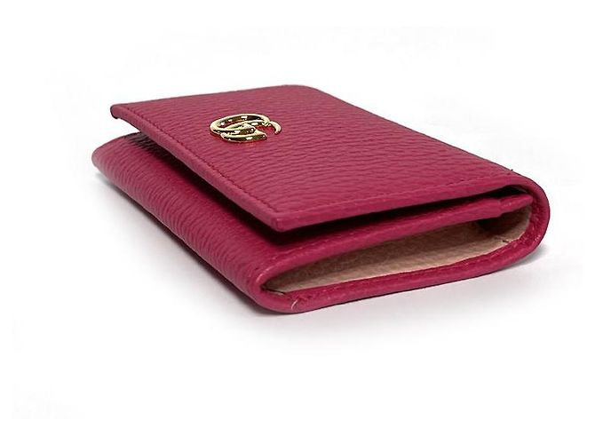 Gucci Tarjetero GG Logo Marmont Rosa Rojo - vista 2