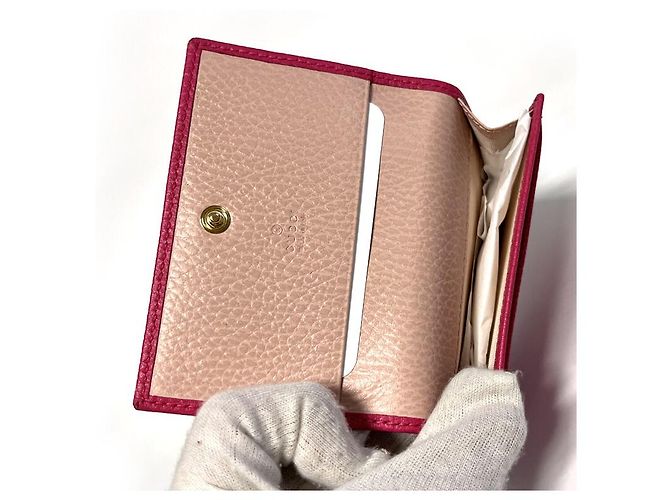 Gucci Tarjetero GG Logo Marmont Rosa Rojo - vista 9