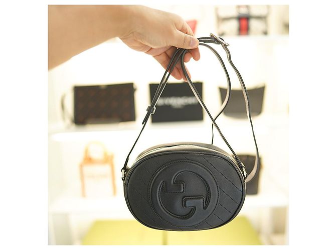 Gucci Borsa a tracolla in pelle nera per donna - AACPY Nero - vista 12