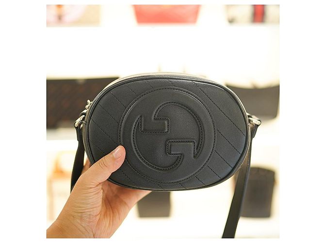 Gucci Borsa a tracolla in pelle nera per donna - AACPY Nero - vista 16