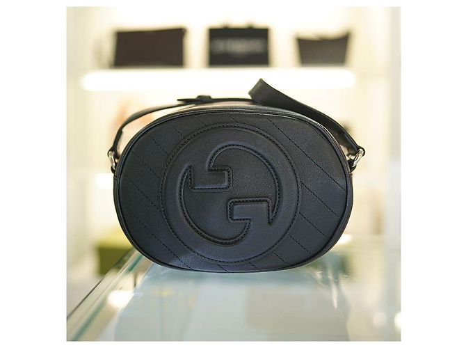 Gucci Borsa a tracolla in pelle nera per donna - AACPY Nero - vista 6