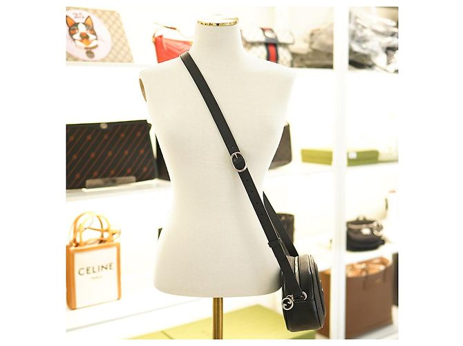 Gucci Borsa a tracolla in pelle nera per donna - AACPY Nero - vista 9