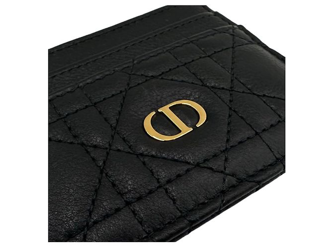Dior Damen-Kartenhalter Cannage mit Freesia CD-Logo Schwarz - Ansicht 10