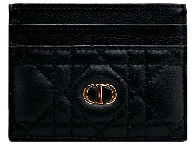 Dior Damen-Kartenhalter Cannage mit Freesia CD-Logo Schwarz - Ansicht 2