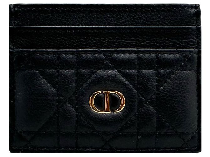Dior Damen-Kartenhalter Cannage mit Freesia CD-Logo Schwarz - Ansicht 6