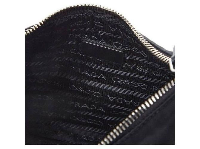 Prada Borsa hobo in Saffiano Re-Nylon Nero - vista 8