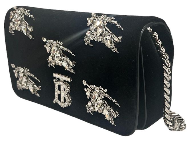 Burberry Borsa a spalla piccola in cristallo Nero - vista 3