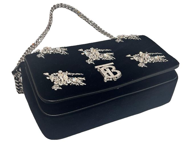 Burberry Borsa a spalla piccola in cristallo Nero - vista 5