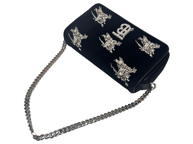 Burberry Borsa a spalla piccola in cristallo Nero - vista 6