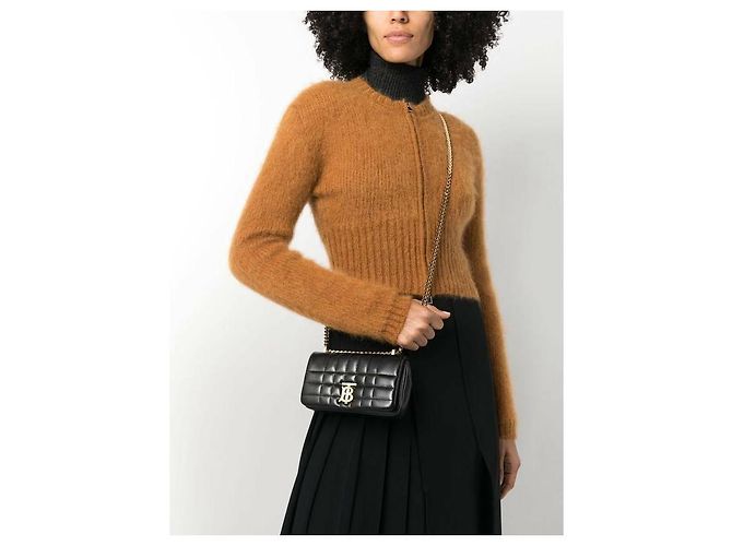 Burberry Borsa Mini Rola in Pelle Trapuntata - vista 4