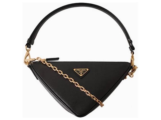 Prada Mini bolso Triangle Negro - vista 5