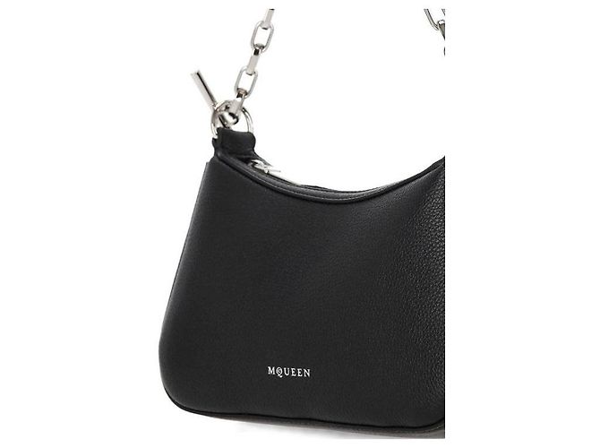 Alexander Mcqueen Mini pochette T-Bar Nero - vista 7