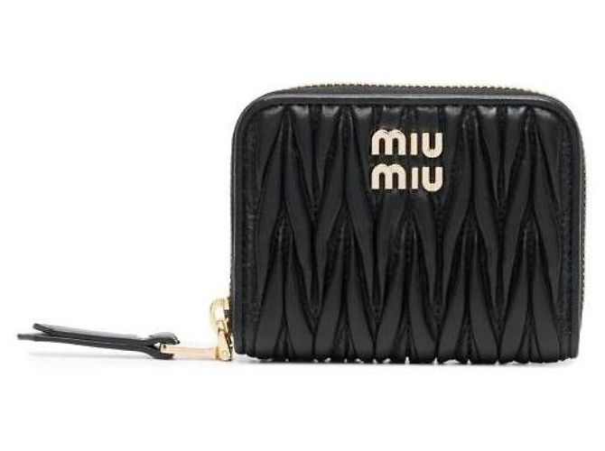 Miu Miu Monedero de cuero Napa Negro - vista 3