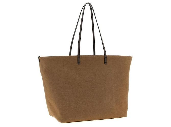 Fendi Große Jacquard-Shopper-Tasche Braun - Ansicht 6