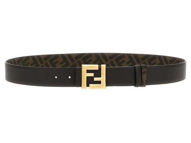 Fendi Quadratischer Gürtel ASIW Braun - Ansicht 4