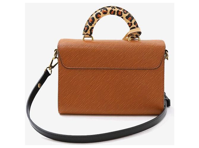 Louis Vuitton Epi Top Handle Twist MM Marrone - vista 3