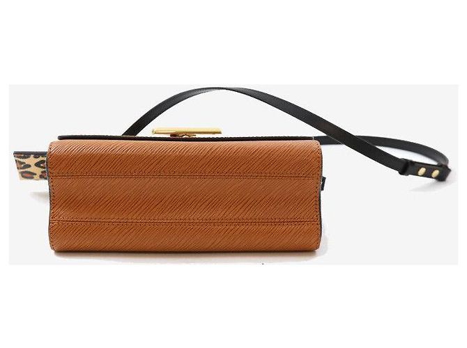 Louis Vuitton Epi Top Handle Twist MM Marrone - vista 4