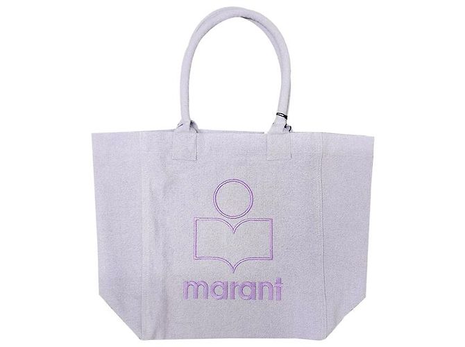 Isabel Marant YENKY Logo bestickte Einkaufstasche Flieder Lila - Ansicht 11