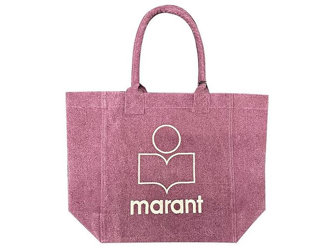 Isabel Marant YENKY Logo bestickte Einkaufstasche Pflaume Lila - Ansicht 11