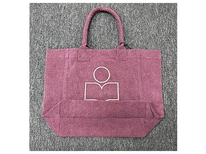 Isabel Marant YENKY Logo bestickte Einkaufstasche Pflaume Lila - Ansicht 13