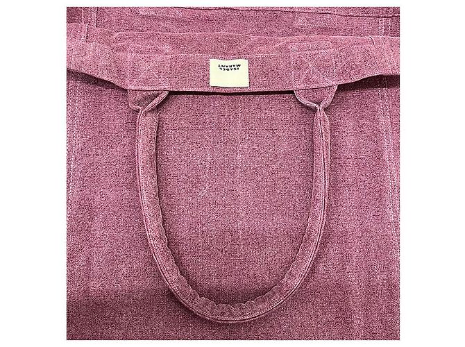 Isabel Marant YENKY Logo bestickte Einkaufstasche Pflaume Lila - Ansicht 15
