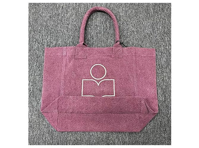 Isabel Marant YENKY Logo bestickte Einkaufstasche Pflaume Lila - Ansicht 3