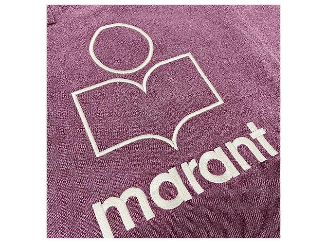 Isabel Marant YENKY Logo bestickte Einkaufstasche Pflaume Lila - Ansicht 4