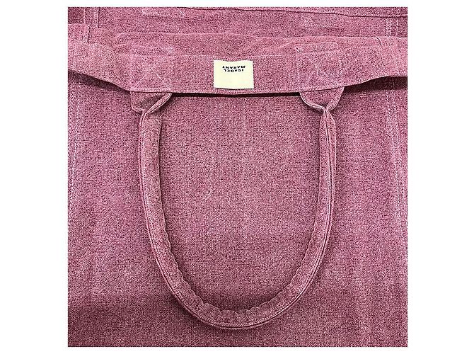 Isabel Marant YENKY Logo bestickte Einkaufstasche Pflaume Lila - Ansicht 5