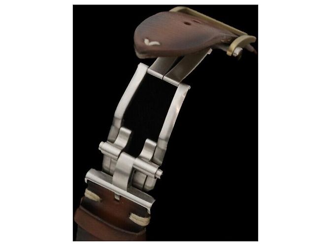 Montblanc Giosphere Edição Limitada Bronze Automático Pulseira de Couro Dourado - vista 7
