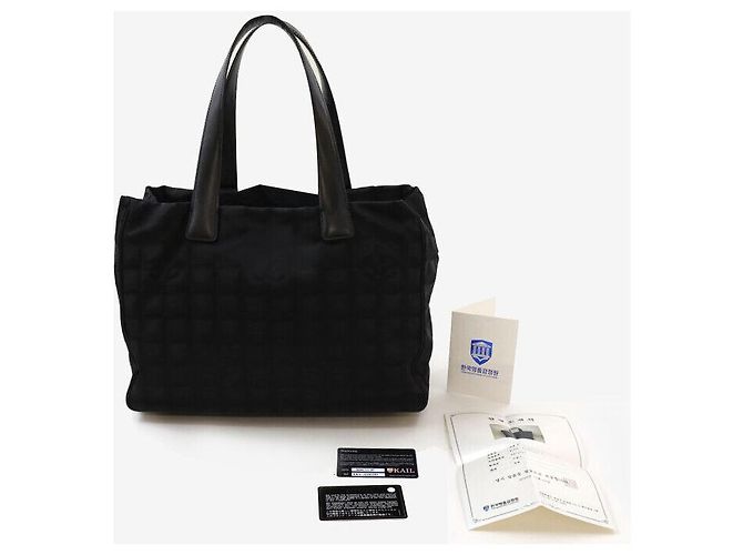 Chanel Nueva Bolsa de Viaje Boston Negra Negro - vista 8