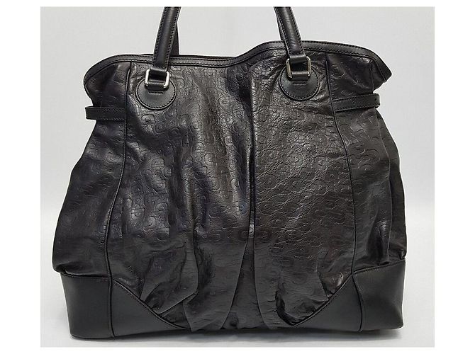Gucci Große Leder-Tote-Bag Braun - Ansicht 2