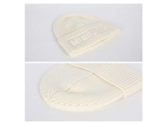 Beanie mit Moncler Schriftzug-Patch Weiß - Ansicht 8