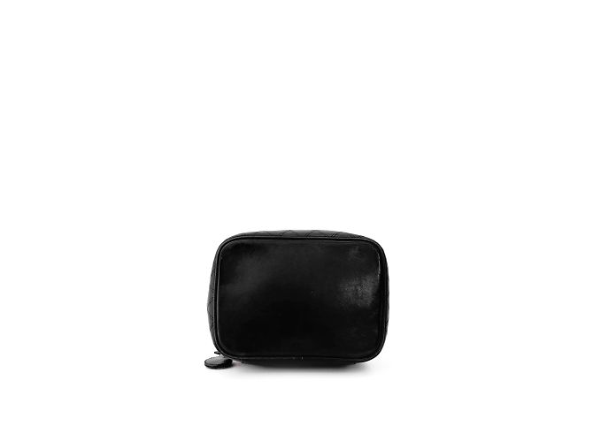 Chanel Pochette da trucco rotonda Vanity con logo CC per donne - Oro e Nero - vista 5