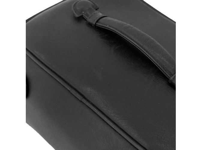 Chanel Pochette da trucco rotonda Vanity con logo CC per donne - Oro e Nero - vista 8