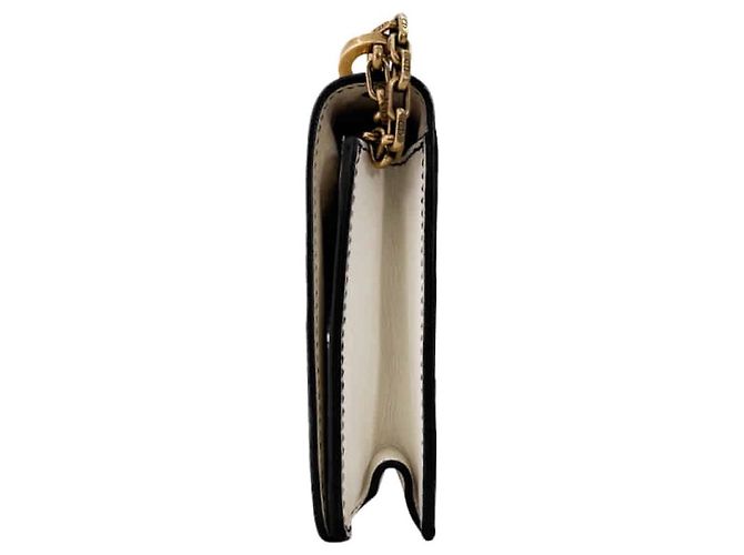 Dior Borsa a tracolla in pelle con patta e catena bianca Bianco - vista 4