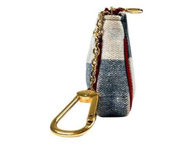 Louis Vuitton Porte-clés en denim monogrammé, pochette à pièces micro - vue 3