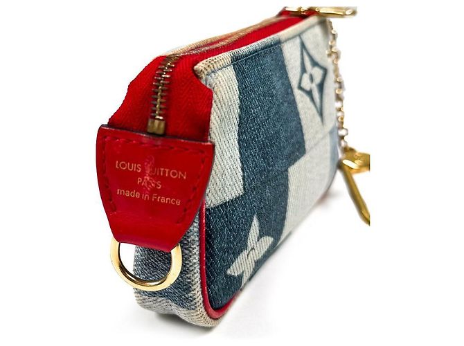 Louis Vuitton Porte-clés en denim monogrammé, pochette à pièces micro - vue 6