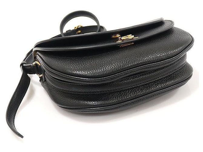 Salvatore Ferragamo Piccola borsa a tracolla in pelle di vitello nera con Gancini dorato Nero - vista 5