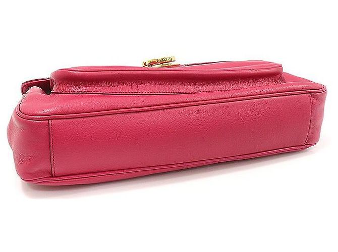 Salvatore Ferragamo Borsa a Spalla PAULA Gancini in Pelle Rosa - vista 4