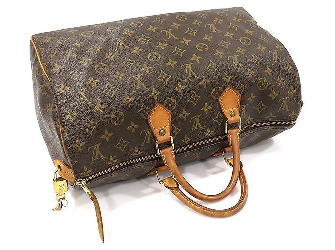 Louis Vuitton Speedy Tote Bag aus Monogramm-Canvas Braun - Ansicht 3
