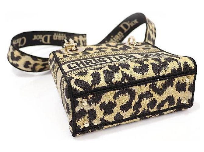 Dior Mini D-Lite Lady MIZZA ricamato beige e nero Marrone - vista 5