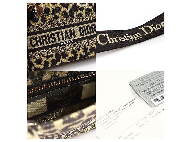 Dior Mini D-Lite Lady MIZZA ricamato beige e nero Marrone - vista 7