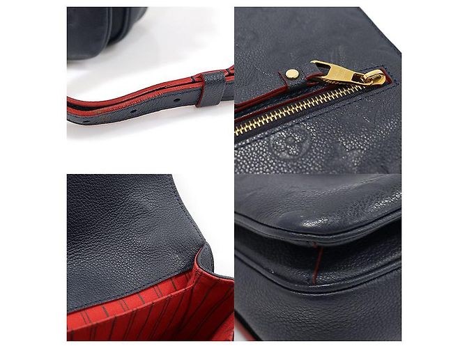 Louis Vuitton Pochette Metis Monogram Empreinte Marine Rouge Blu - vista 6