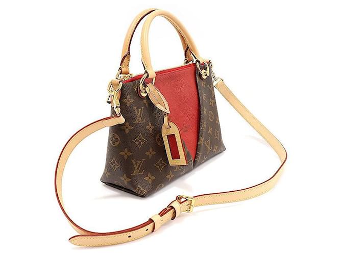 Louis Vuitton Rote Monogramm-Canvas Tote BB Braun - Ansicht 3