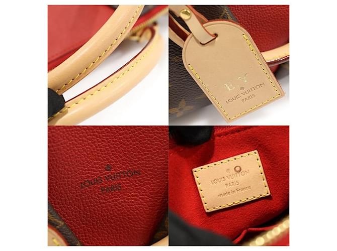 Louis Vuitton Rote Monogramm-Canvas Tote BB Braun - Ansicht 7